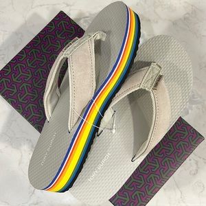 NIB Tory Burch Rainbow Platform Flip Flop Sandals SZ 5